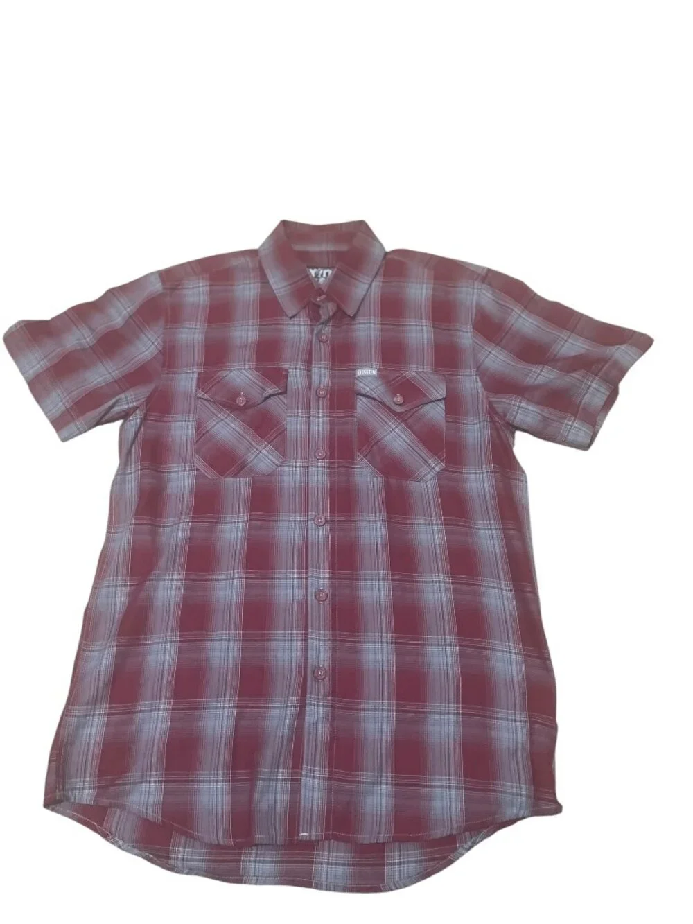 Dixxon Syrah Bamboo Blend Red Plaid Short Sleeve Button Up Shirt Men’s M